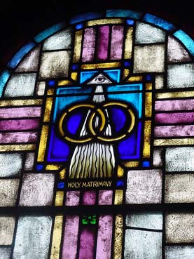 'Matrimony' window at St. Thomas Aquinas Church
